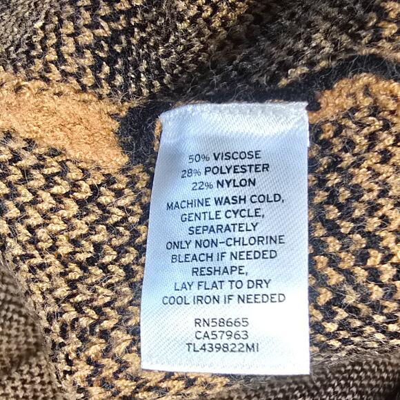 Leith tan Dale Zebra open front long line duster cardigan size XS - Picture 6 of 8